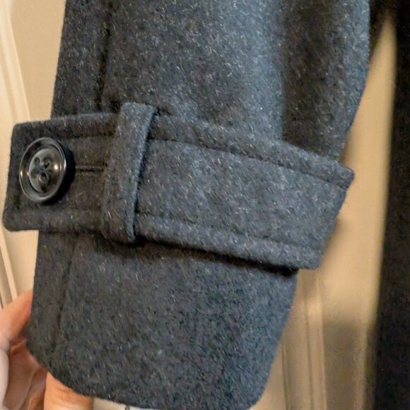 Vintage London Fog Wool Blend Full Length Coat | Women's, Charcoal Gray, Size 14 - Picture 6 of 15